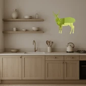 Geyik ve Doğa Siluetli Altın Aynalı Tablo thumbnail 2