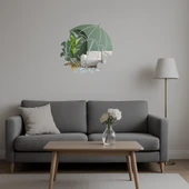 Şemsiye Altında Yaz Güneşi Dekoratif Aynalı Tablo thumbnail 5