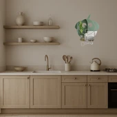 Kemikle Oynayan Köpek Dekoratif  Aynalı Tablo thumbnail 3