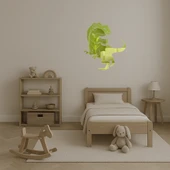 Dinozor Figürlü Çocuk Odası Dekoratif Altın Aynalı Tablosu thumbnail 4