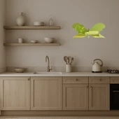 Çarpıcı Kelebek Desenli  Dekoratif Altın Aynalı Tablo thumbnail 3