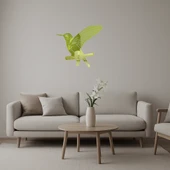 Kuş Ailesi Dekoratif Altın Aynalı Tablo - Aile ve Birliktelik thumbnail 1