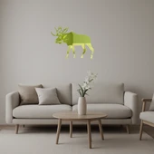 Modern Geyik Silüeti Dekoratif Altın Aynalı Tablo thumbnail 1