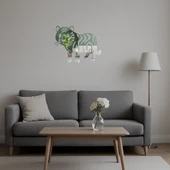 Kaplan Figürlü Vahşi Doğa Dekoratif Aynalı Tablo thumbnail 4