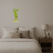 Silahlı Kız Temalı Dekoratif Altın Aynalı Tablo thumbnail 2