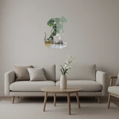 Kırmızı Tasmali Köpek Dekoratif  Aynalı Tablo thumbnail 1