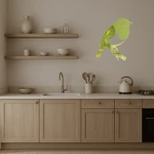 Egzotik Kuşlar Dekoratif Altın Aynalı Tablo - Tropikal Esinti thumbnail 3