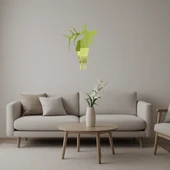 Ahşap Geyik ve Çam Ağaçları Dekoratif İç Mekan Altın Aynalı Tablosu thumbnail 1