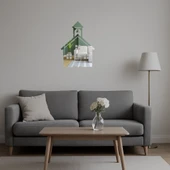 Soyut Ev ve Yapı Dekoratif Aynalı Tablo thumbnail 4