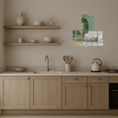 Kitap ve Elma Temalı Dekoratif  Aynalı Tablo thumbnail 3