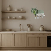 Kaplan Figürlü Vahşi Doğa Dekoratif Aynalı Tablo thumbnail 2