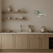 Alevli Basketbol  Dekoratif Aynalı Tablo thumbnail 4