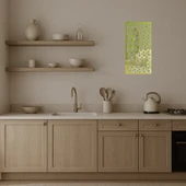 Abstract ve Floral Dekoratif Altın Aynalı Tablo thumbnail 2