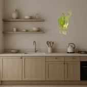 Geyik Silüeti ve Ağaç Detaylı Duvar Altın Aynalı Tablosu thumbnail 3