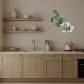 Bej Renkli Çizgi Köpek  Dekoratif Aynalı Tablo thumbnail 3