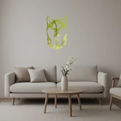 Japon Akita Köpeği Baş Dekoratif Altın Aynalı Tablo thumbnail 1