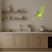 Kuzey Amerika Kuşu  Sanatsal Altın Aynalı Tablo thumbnail 3