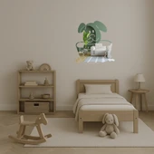 Küvette Yıkanan Yavru Köpek Dekoratif Aynalı Tablo thumbnail 4