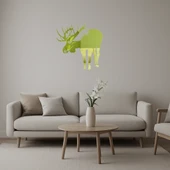 Geyik ve Geyik Dekoratif Altın Aynalı Tablo - Doğal Zarafet thumbnail 1