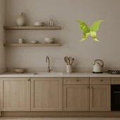 Sanatsal Kelebek Temalı  İç Mekan Altın Aynalı Tablosu thumbnail 3