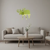 Modern Geyik Silueti Altın Aynalı Tablo thumbnail 1