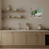 Öfkeli Aslan  Dekoratif Aynalı Tablo thumbnail 3