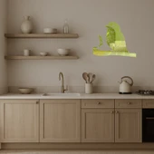 Daldaki Leila Göğüslü Mavi Kuş Altın Aynalı Tablosu thumbnail 3