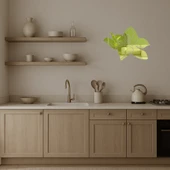 Doğal Çiçekli Dekoratif Altın Aynalı Tablo thumbnail 2