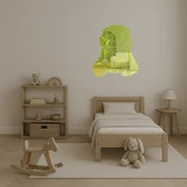 Küçük Köpek Yüzü Sanatsal Altın Aynalı Tablo thumbnail 4