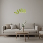 Zarif Yaprak Silüetli  Dekoratif Altın Aynalı Tablo thumbnail 1