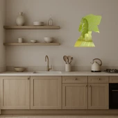 Sevimli Köpek Yüzü  Dekoratif Altın Aynalı Tablo thumbnail 4