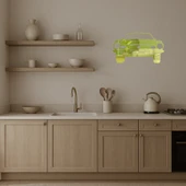 Klasik Tarz Muscle Car  Altın Aynalı Tablo thumbnail 2