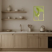 Modern Çiçek Desenli İç Mekan Altın Aynalı Tablosu thumbnail 2