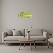 Tropikal Yaprak Desenli Dekoratif Altın Aynalı Tablo thumbnail 1