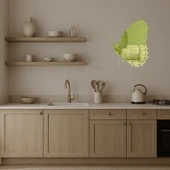 Kelebek Tasarımlı Dekoratif Altın Aynalı Tablo thumbnail 4