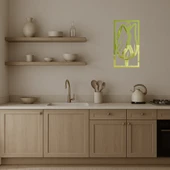 Çiçek Desenli Dekoratif Duvar Altın Aynalı Tablosu thumbnail 3