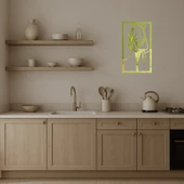 Zarif Çiçek Motifli Dekoratif Altın Aynalı Tablo thumbnail 2