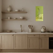 Geometrik ve Çiçek Desenli  Dekoratif Altın Aynalı Tablo thumbnail 3