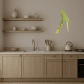 Macaw Papağan Dal Altın Aynalı Tablosu  Dekorasyon thumbnail 2