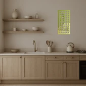 Çiçek ve Soyut Desenli  Sanat Altın Aynalı Tablosu thumbnail 2