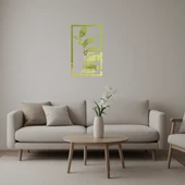 Minimalist Yaprak Desenli Dekoratif Altın Aynalı Tablo thumbnail 1