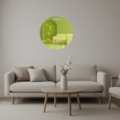 Soyut Sanat Desenli  Dekoratif Altın Aynalı Tablo thumbnail 1