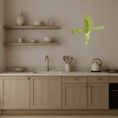 Papağanlı Dal Dekoratif Altın Aynalı Tablo thumbnail 4