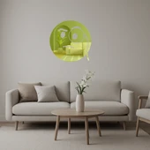 Monokl Takan Emoji Dekoratif Duvar Altın Aynalı Tablosu thumbnail 1