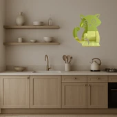 Sevimli Kedi Gülümseme Altın Aynalı Tablosu thumbnail 4