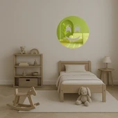 Gözleri Gülümseyen Emoji Dekoratif Altın Aynalı Tablo thumbnail 4