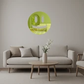 Büyük Gözlü Gülümseyen Emoji Dekoratif Altın Aynalı Tablo thumbnail 1