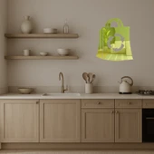 Dekoratif Geri Dönüşüm Çantası Altın Aynalı Tablo thumbnail 3