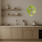 Ağaç Yapraklı  Dekoratif Duvar Altın Aynalı Tablosu thumbnail 3