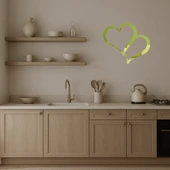 Şık Kalpler İç Mekan Dekor Altın Aynalı Tablo thumbnail 3